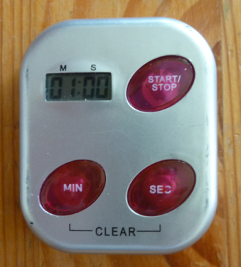 Kleine, goedkope kookwekker van de Blokker