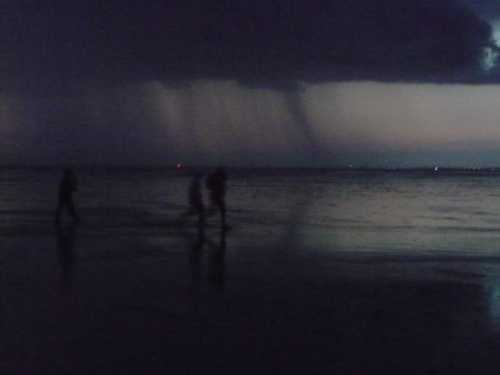 Nachtelijke regenbui boven Engeslmanplaat